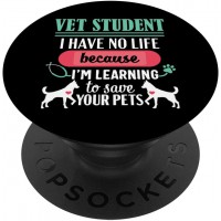 Vet Tech Gift for Women Student Veterinary Technician PopSockets PopGrip: Swappable Grip for Phones &amp; Tablets 
